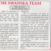 Mecca Swansea article from 1990 featured