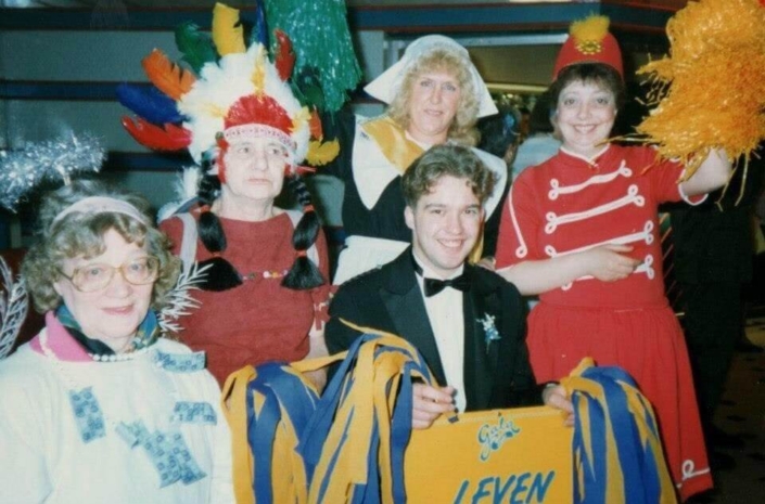 Stuart Foulis with his team from Gala Leven at a mid 1990’s Pancake Jamboree